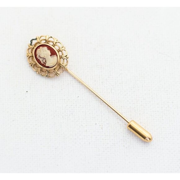 Vintage Victorian Cameo Stickpin - A3 - Picture 1 of 3